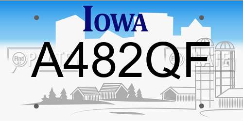 A482QF Iowa License Plate