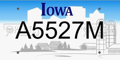 A5527M Iowa License Plate