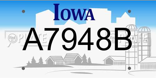 A7948B Iowa License Plate