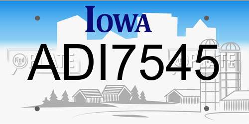 ADI7545 Iowa License Plate