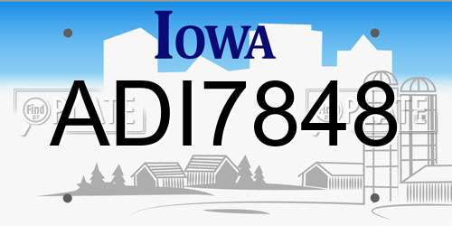 ADI7848 Iowa License Plate