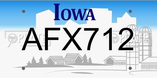 AFX712 Iowa License Plate
