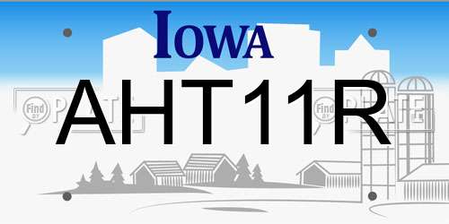 AHT11R Iowa License Plate