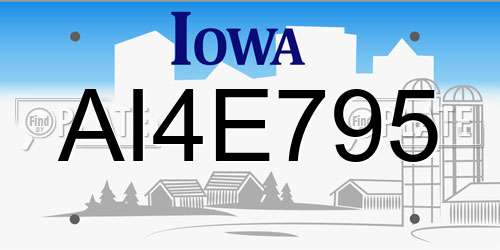 AI4E795 Iowa License Plate
