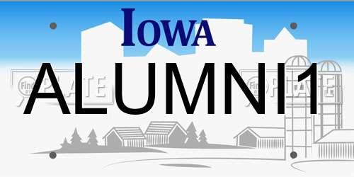 ALUMNI1 Iowa License Plate