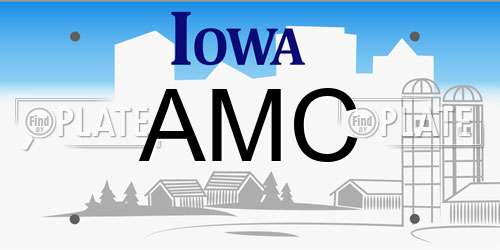 AMC Iowa License Plate