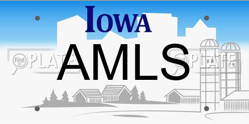 AMLS Iowa License Plate