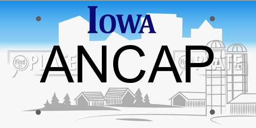 ANCAP Iowa License Plate