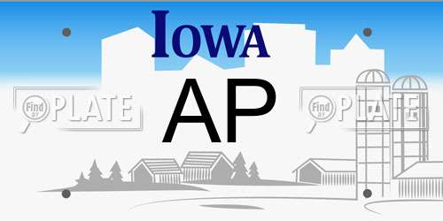 AP Iowa License Plate