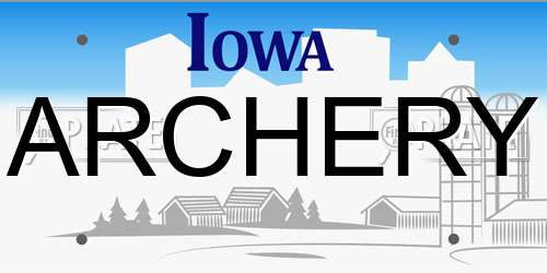 ARCHERY Iowa License Plate