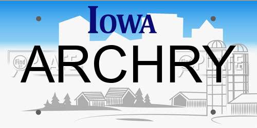 ARCHRY Iowa License Plate