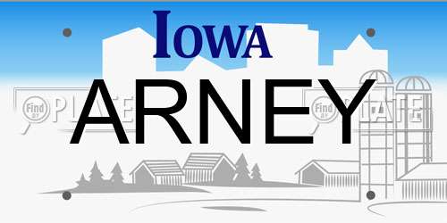 ARNEY Iowa License Plate