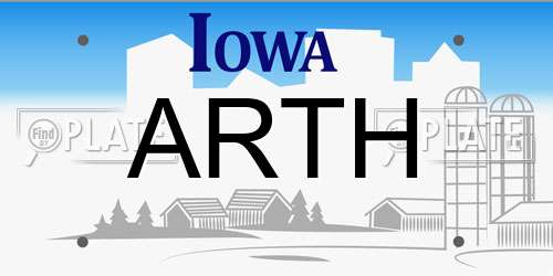 ARTH Iowa License Plate