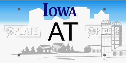 AT Iowa License Plate