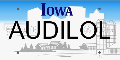 AUDILOL Iowa License Plate
