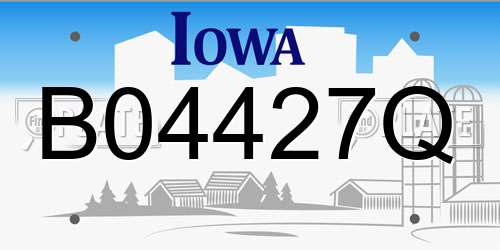B04427Q Iowa License Plate