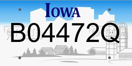 B04472Q Iowa License Plate