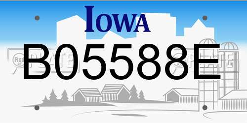 B05588E Iowa License Plate