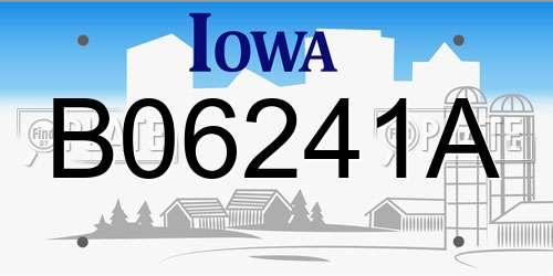 B06241A Iowa License Plate
