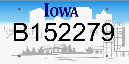 B152279 Iowa License Plate