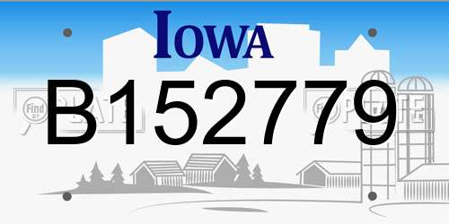B152779 Iowa License Plate