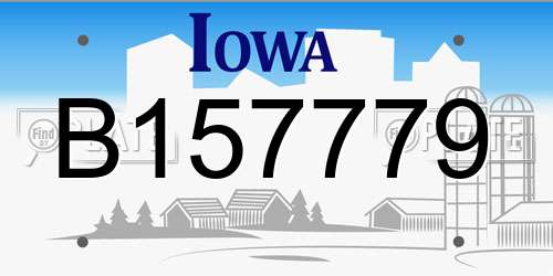 B157779 Iowa License Plate