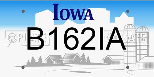 B162IA Iowa License Plate