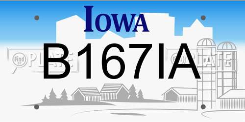 B167IA Iowa License Plate