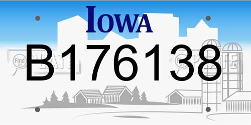 B176138 Iowa License Plate
