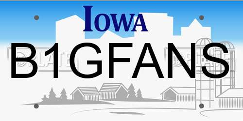 B1GFANS Iowa License Plate
