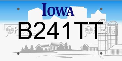 B241TT Iowa License Plate