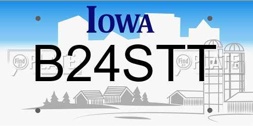 B24STT Iowa License Plate