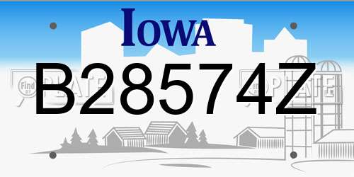 B28574Z Iowa License Plate