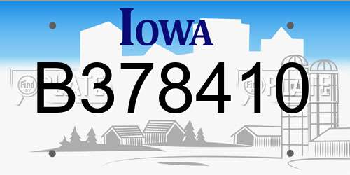 B378410 Iowa License Plate