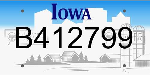 B412799 Iowa License Plate