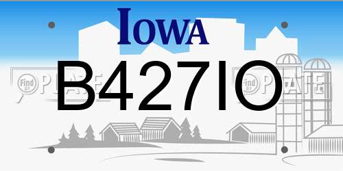 B427IO Iowa License Plate