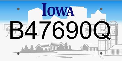 B47690Q Iowa License Plate