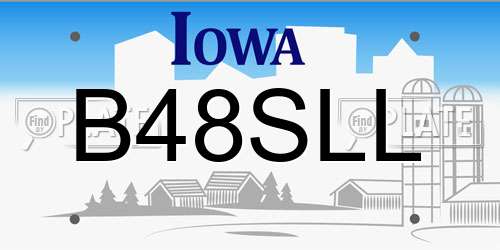 B48SLL Iowa License Plate