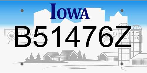 B51476Z Iowa License Plate