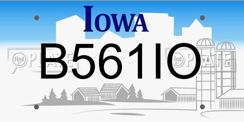 B561IO Iowa License Plate