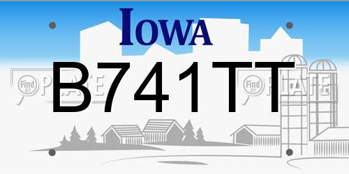 B741TT Iowa License Plate