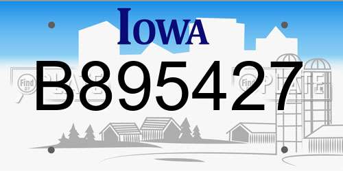 B895427 Iowa License Plate