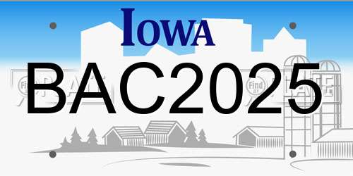 BAC2025 Iowa License Plate