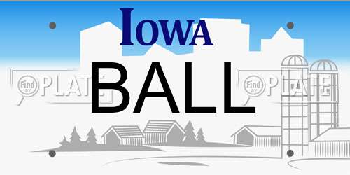 BALL Iowa License Plate