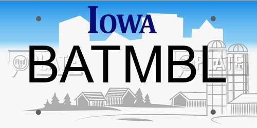 BATMBL Iowa License Plate