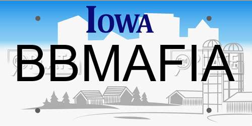 BBMAFIA Iowa License Plate