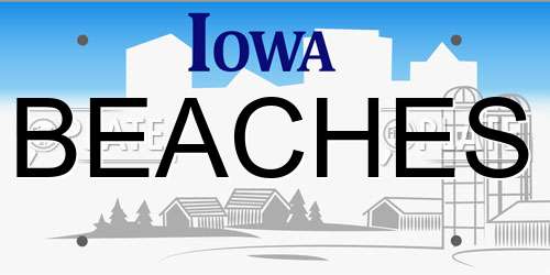 BEACHES Iowa License Plate