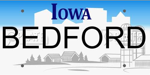 BEDFORD Iowa License Plate