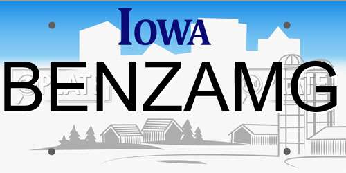 BENZAMG Iowa License Plate