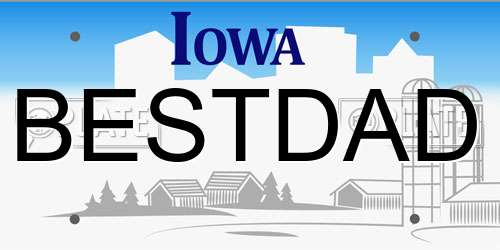 BESTDAD Iowa License Plate